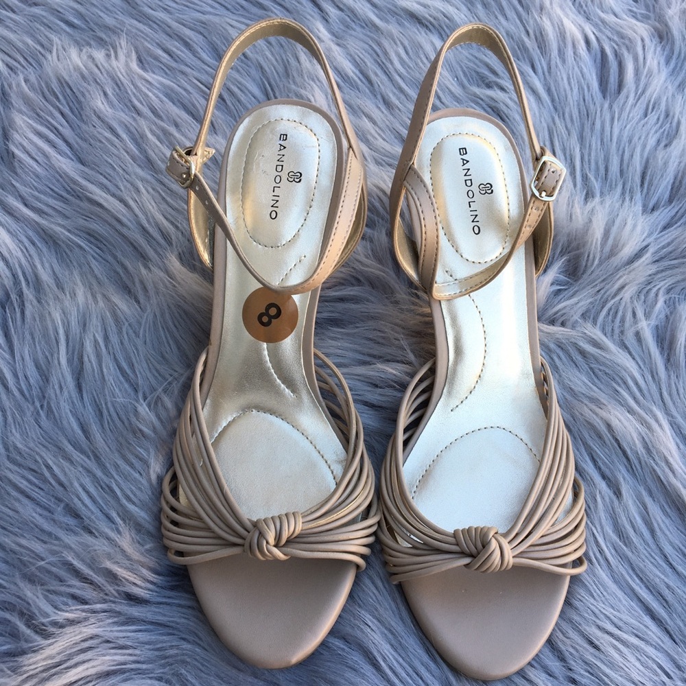 Bandolino Tan Strappy Heels - Picture 3 of 6